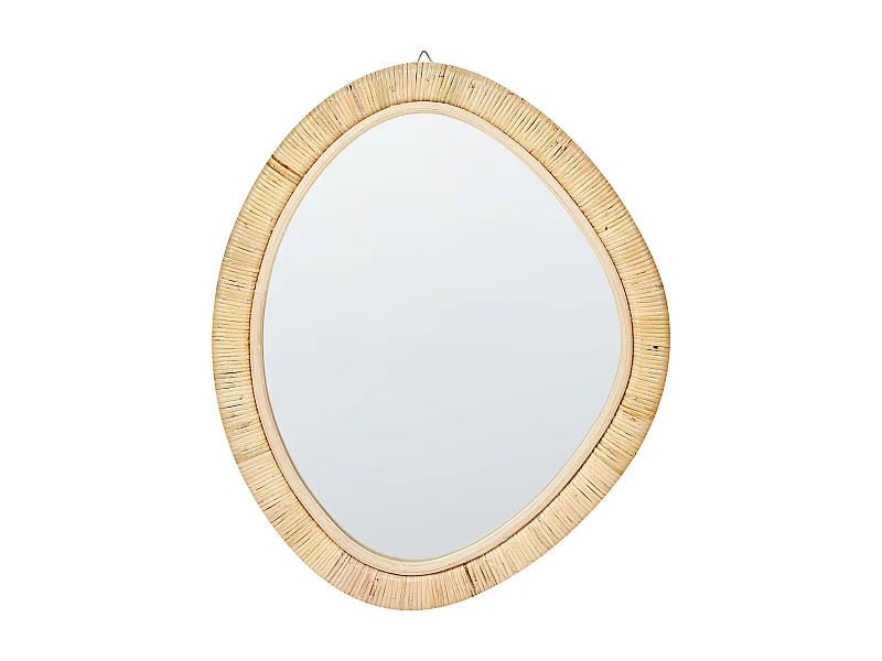 Miroir ZAATARI 50 cm 60 cm Rotin Naturel