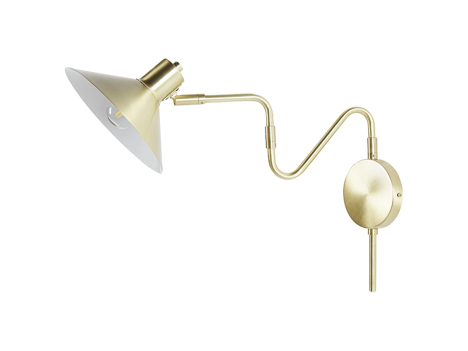 Lampe murale BALIEM Réglable Métal Doré