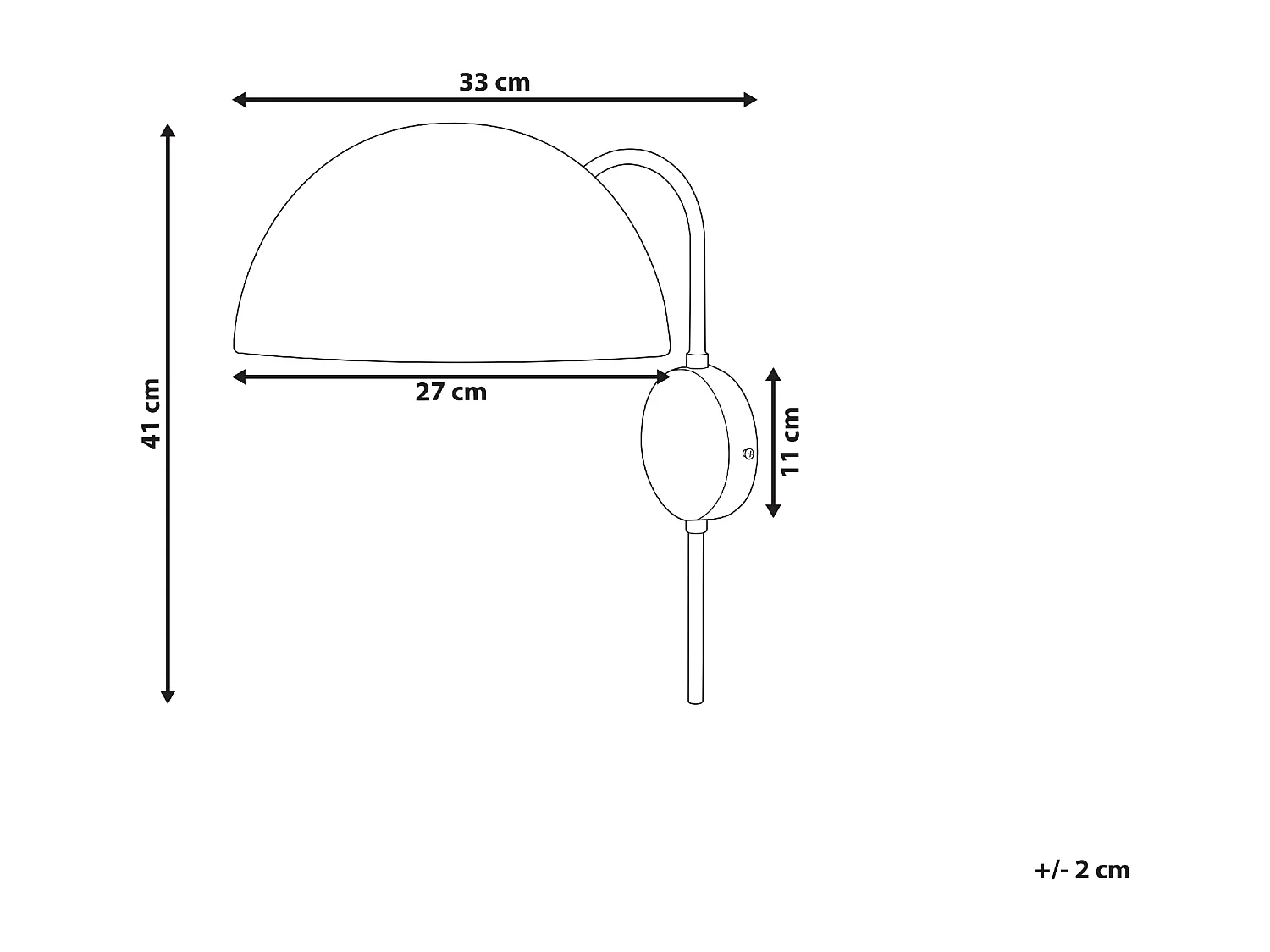 Lampe murale WAMPU Métal Doré