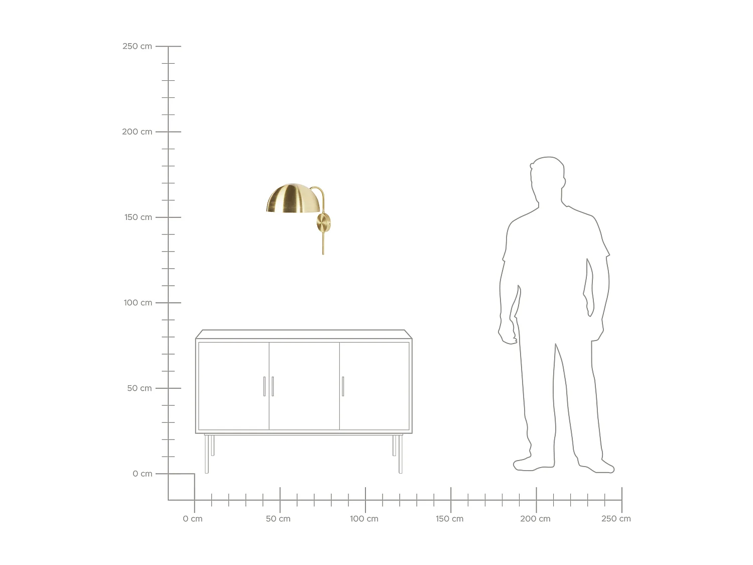 Wandlamp WAMPU Metaal Goud