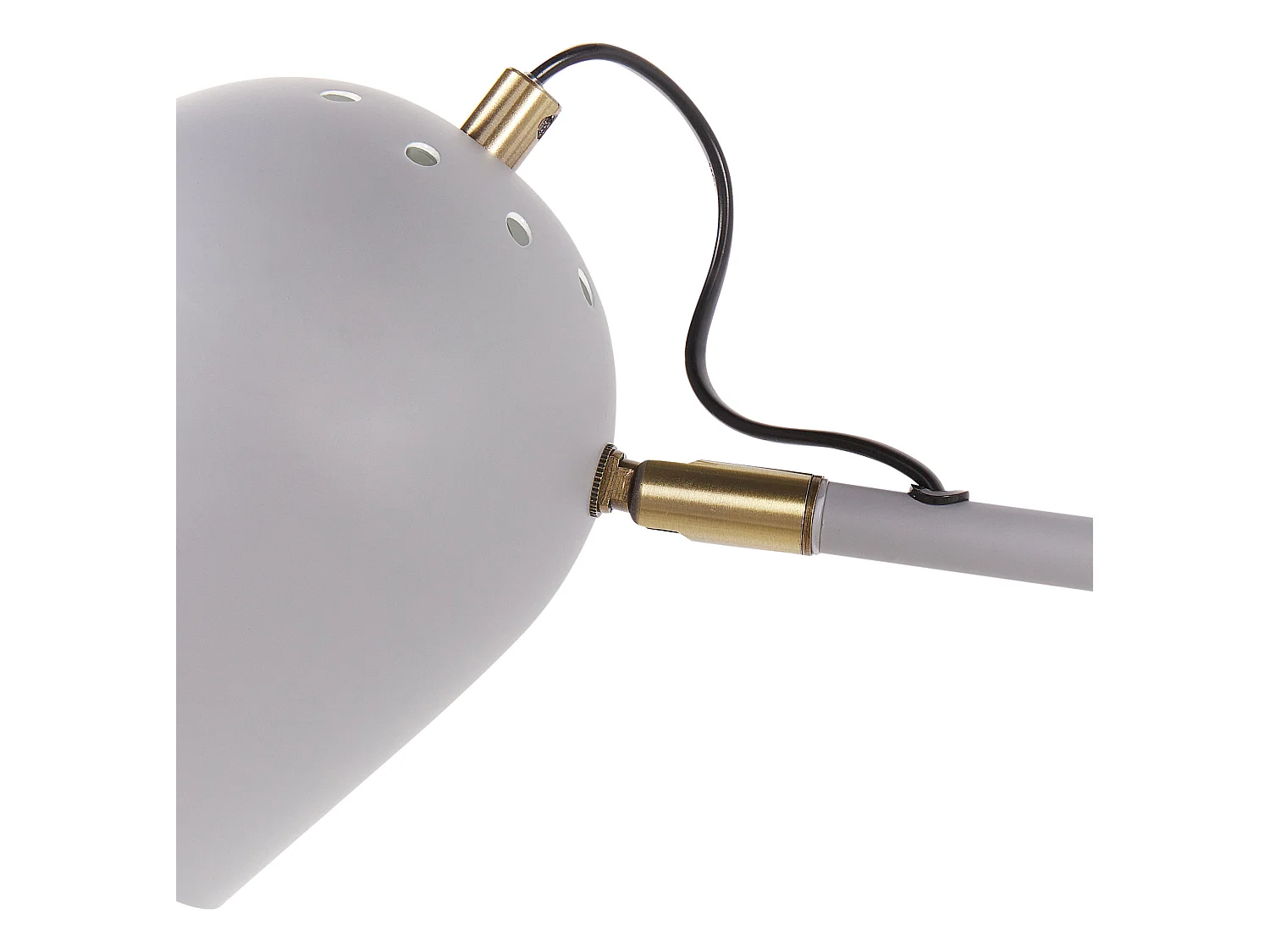 Wandlampe aus Eisen grau / messingfarben 2-flammig modern Wohnzimmer Estrella