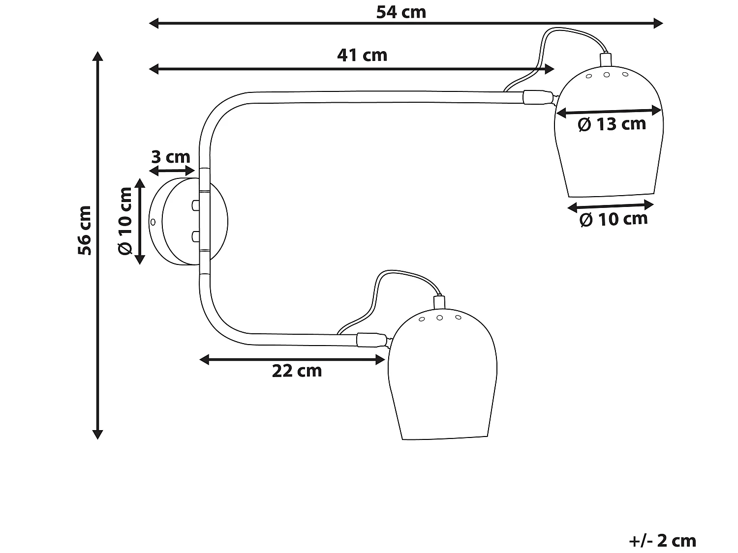 Wandlamp ESTRELLA Verstelbaar Metaal Lichtgrijs