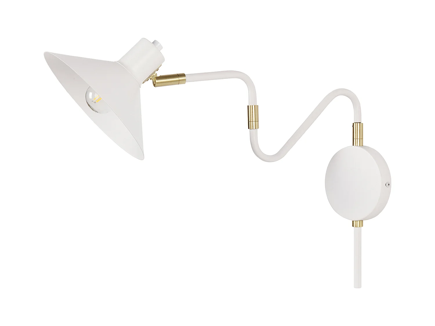 Lampe murale BALIEM Réglable Métal Blanc