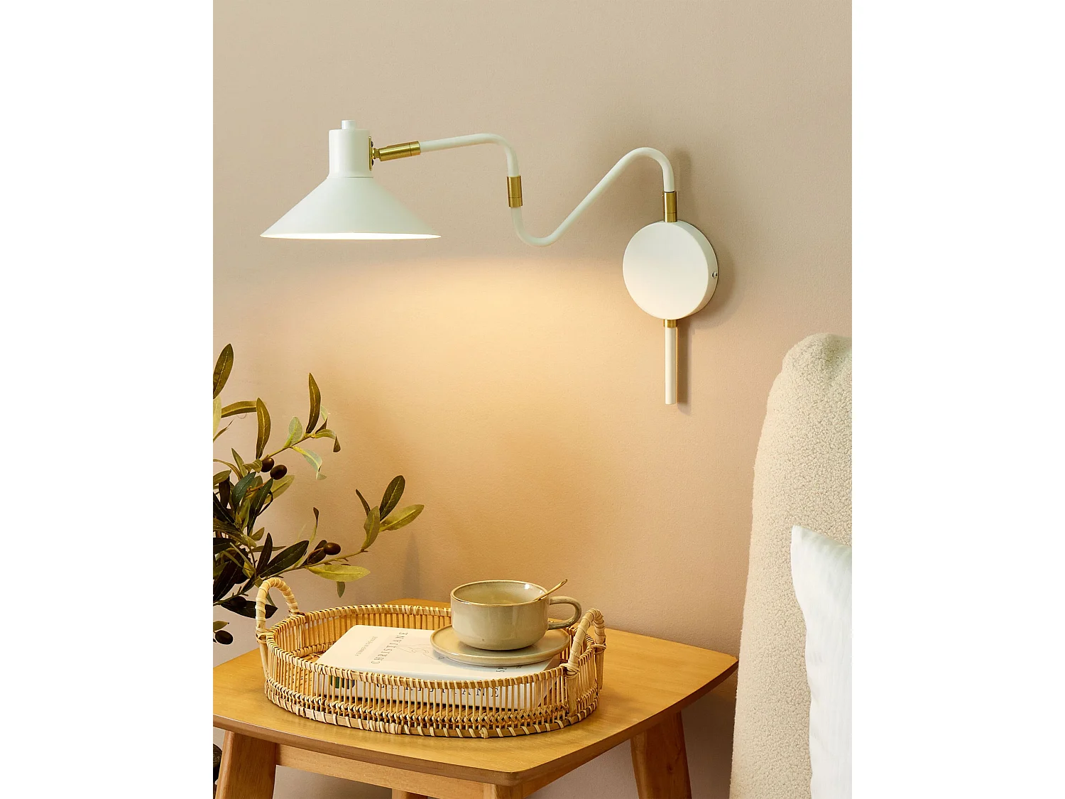 Lampe murale BALIEM Réglable Métal Blanc