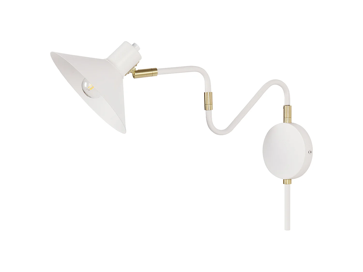 Lampe murale BALIEM Réglable Métal Blanc