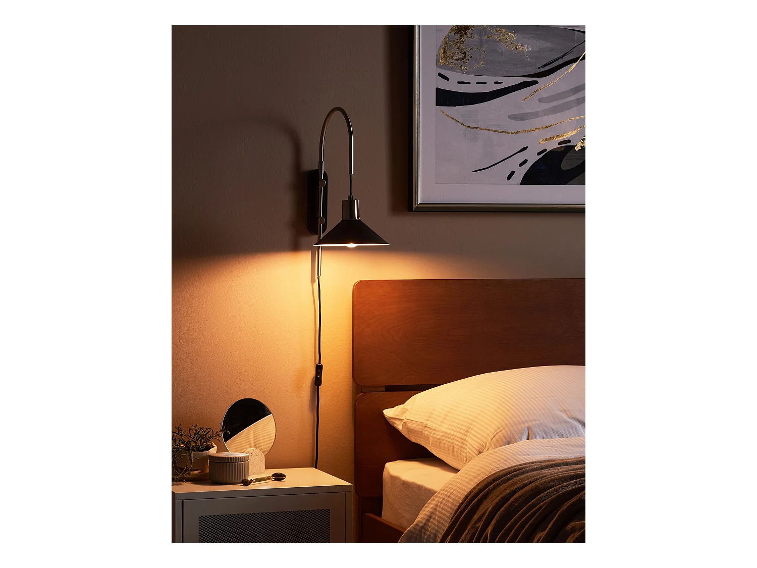 Lámpara de pared SISSA ajustable Metal Negro