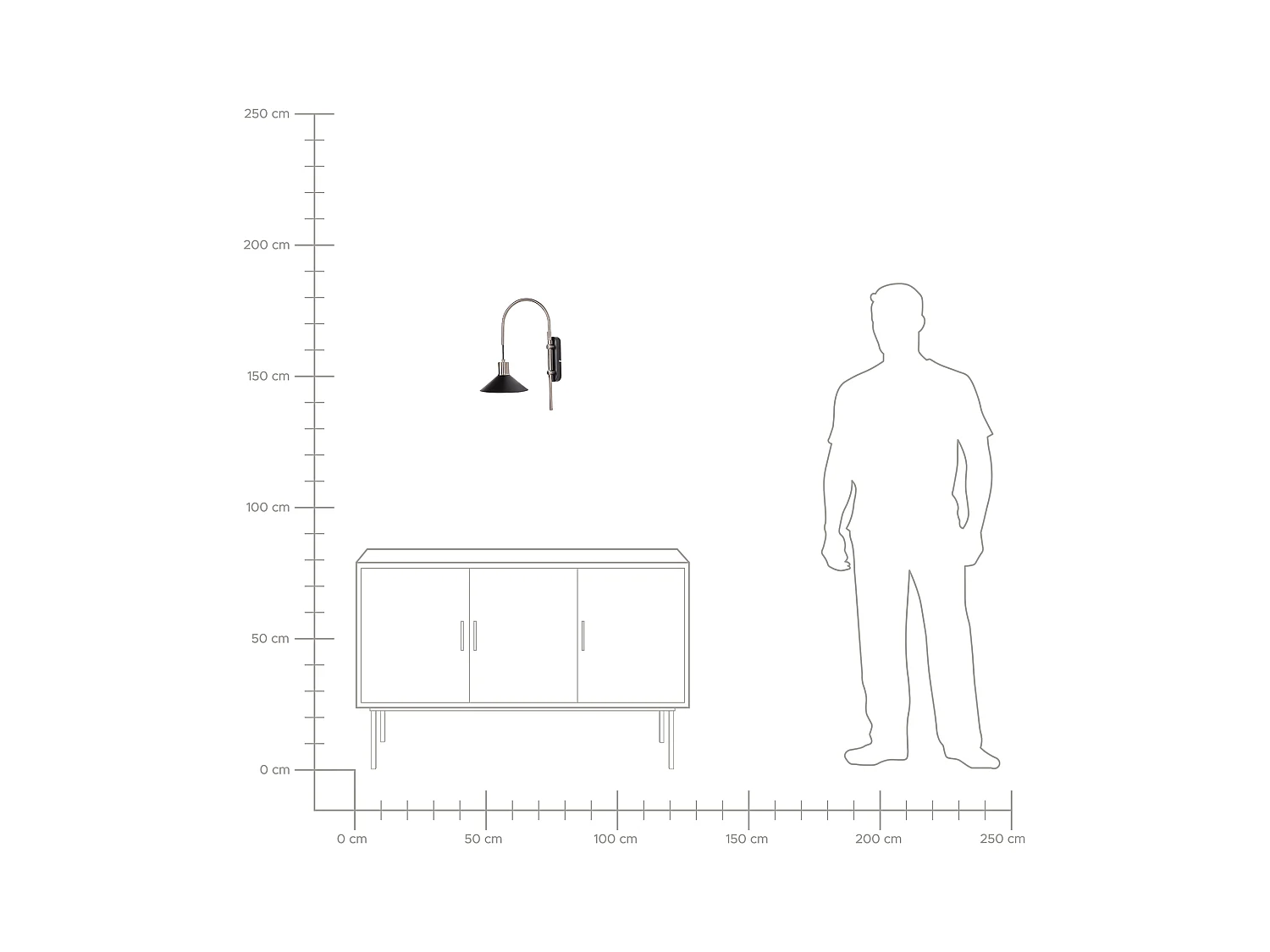 Lámpara de pared SISSA ajustable Metal Negro