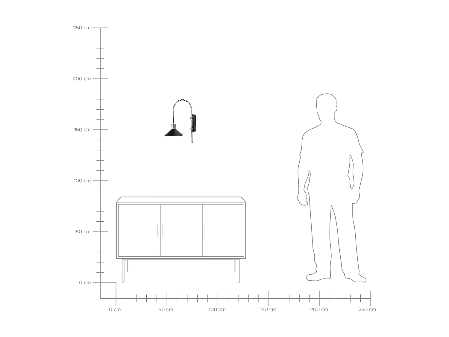 Lampe murale SISSA Réglable Métal Noir