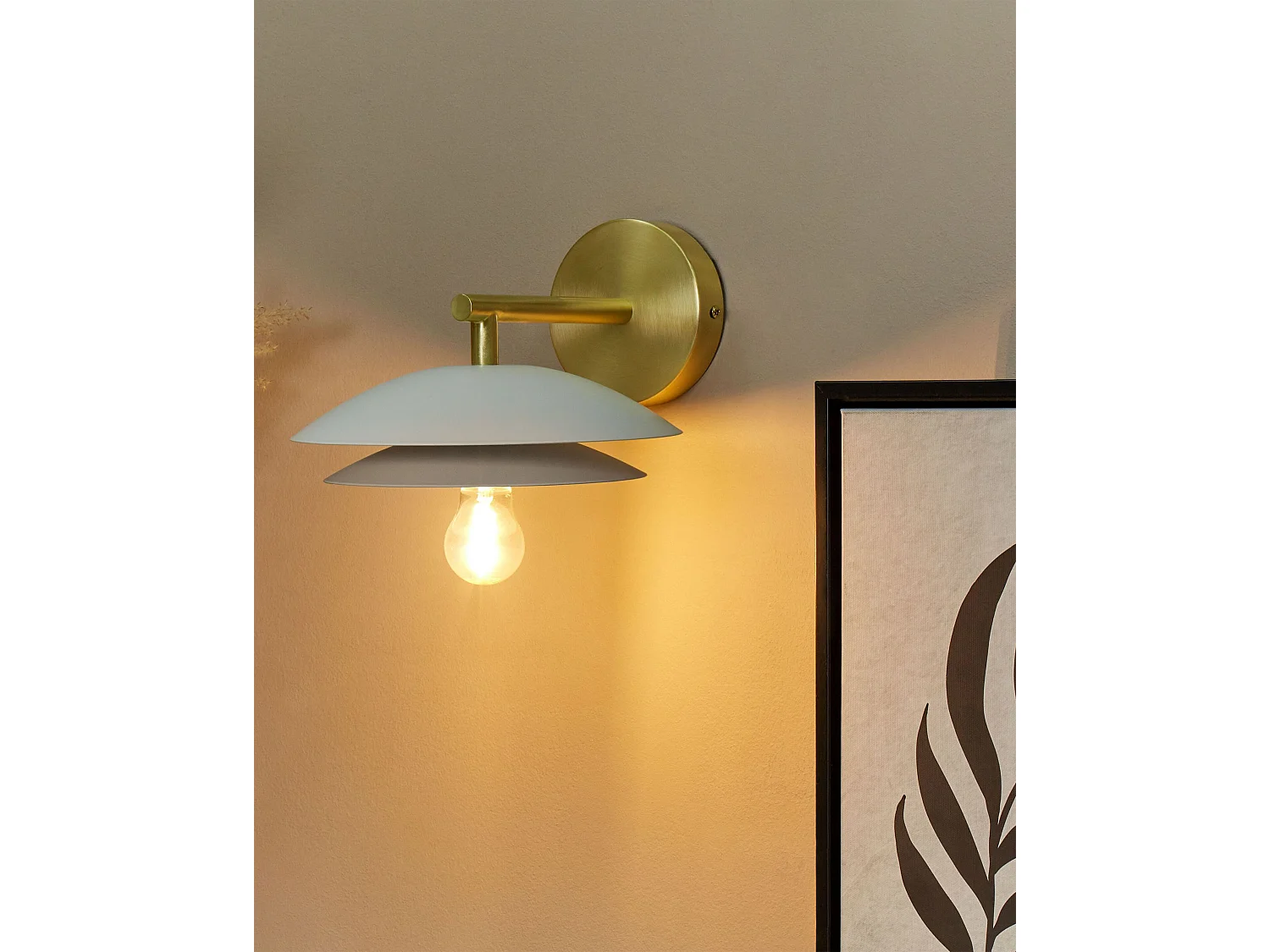 Lampa ścienna LASOLO Metal Biały