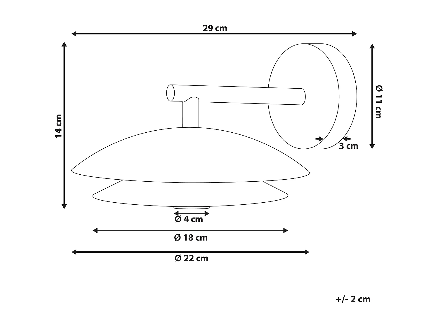 Lampa ścienna LASOLO Metal Biały