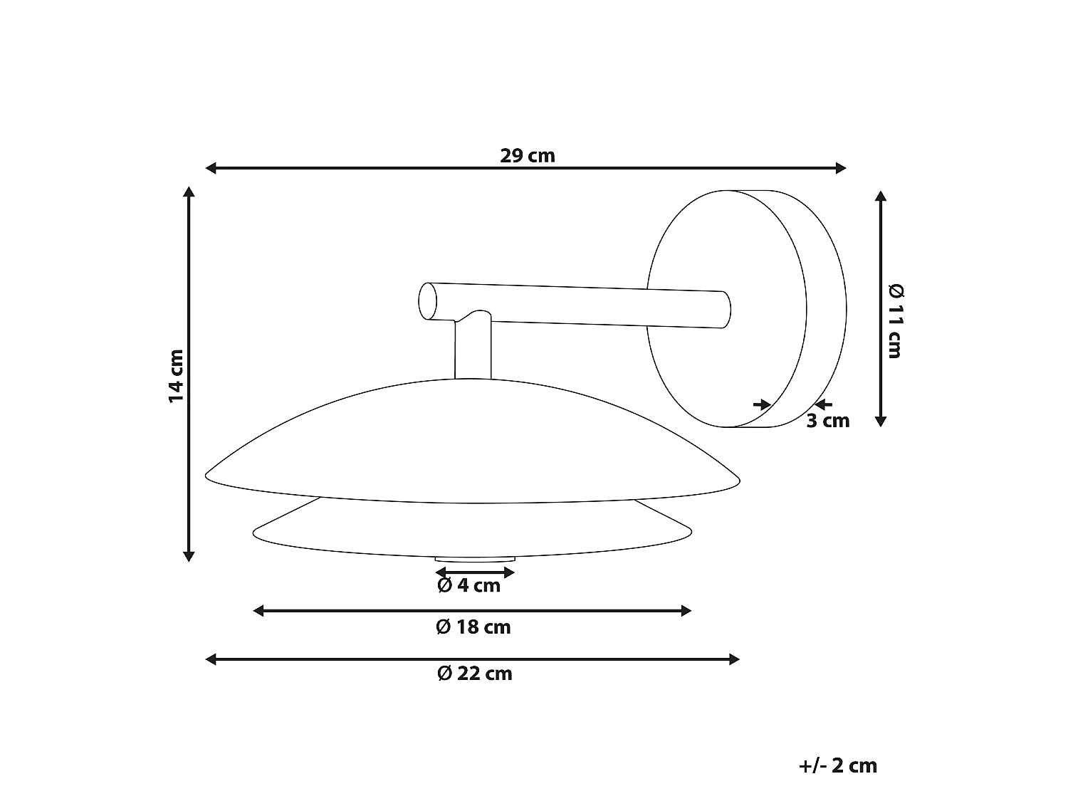 Wandlamp LASOLO Metaal Wit