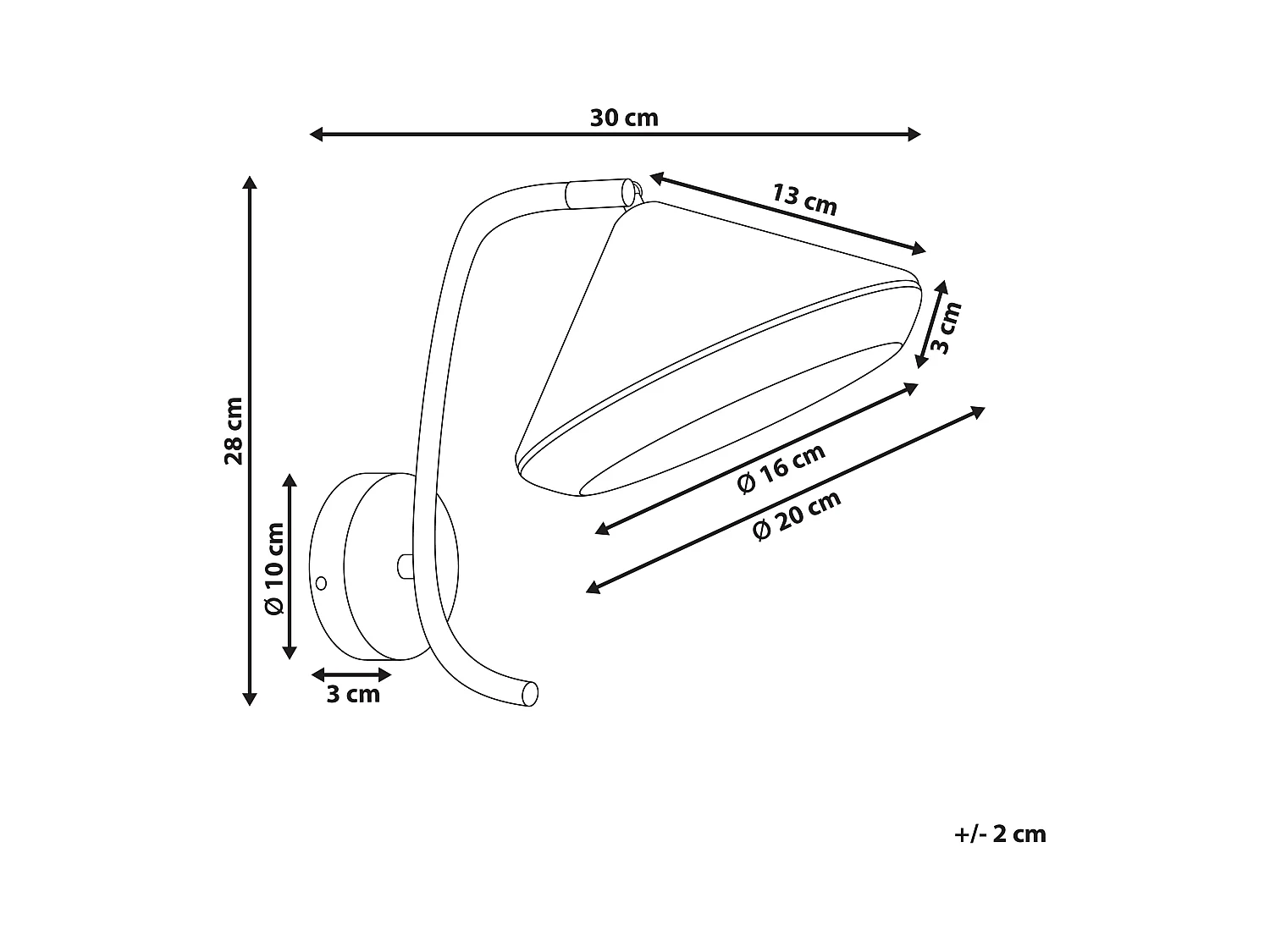 Lámpara de foco MOKVI ajustable Metal Negro