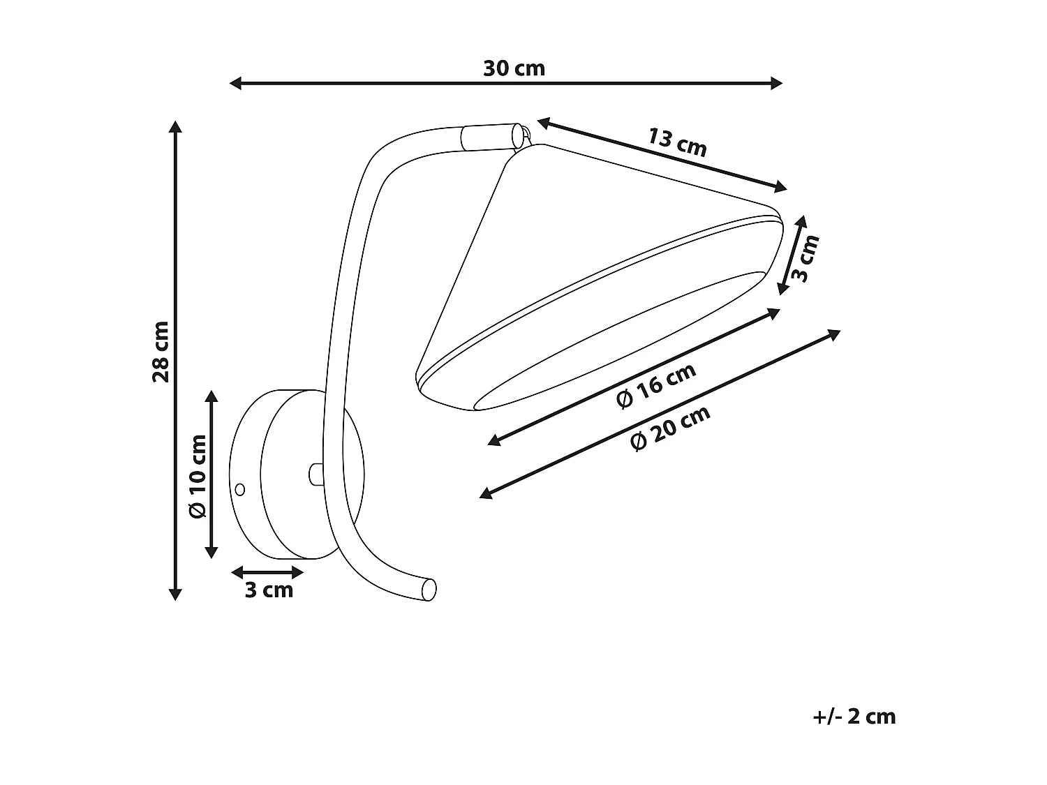 Lampe spot MOKVI Réglable Métal Noir
