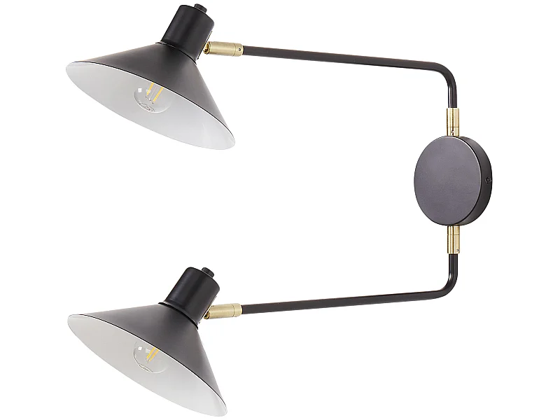 Lampa ścienna KADASSA Regulowana Metal Czarny