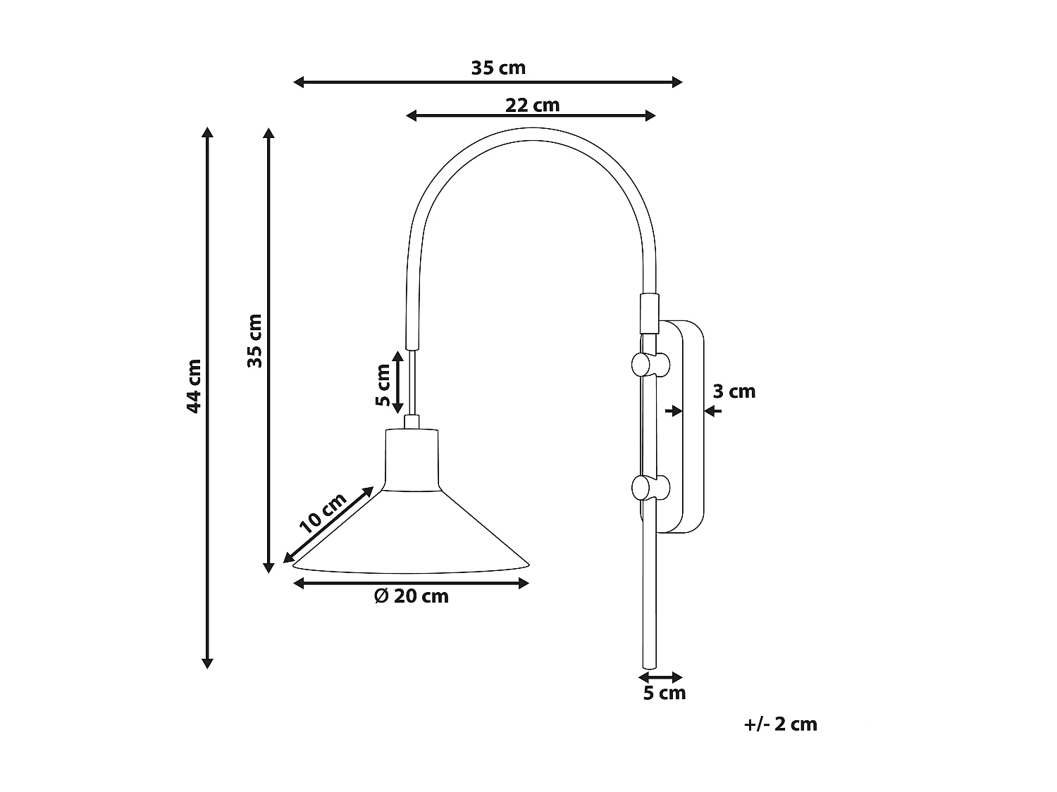 Wandlamp SISSA Metaal Wit