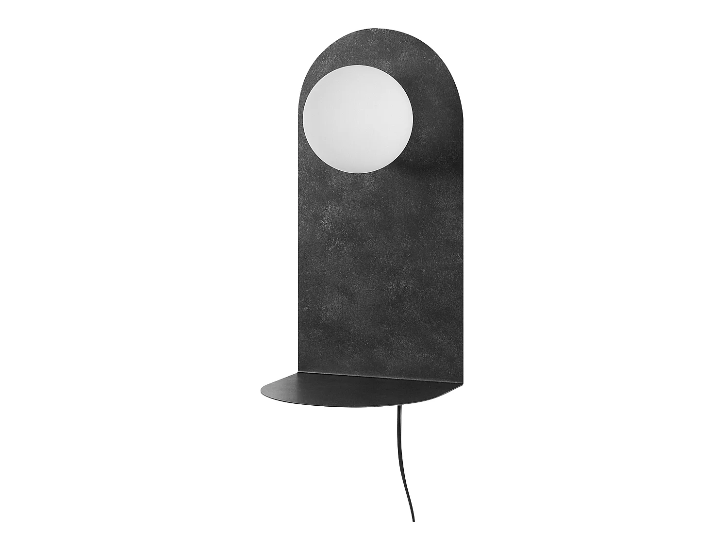 Lampe murale MAPI Avec étagère Métal Gris graphite