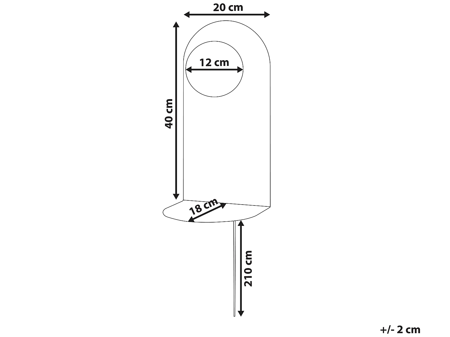 Wandlampe MAPI mit Ablage Metall Graphitgrau
