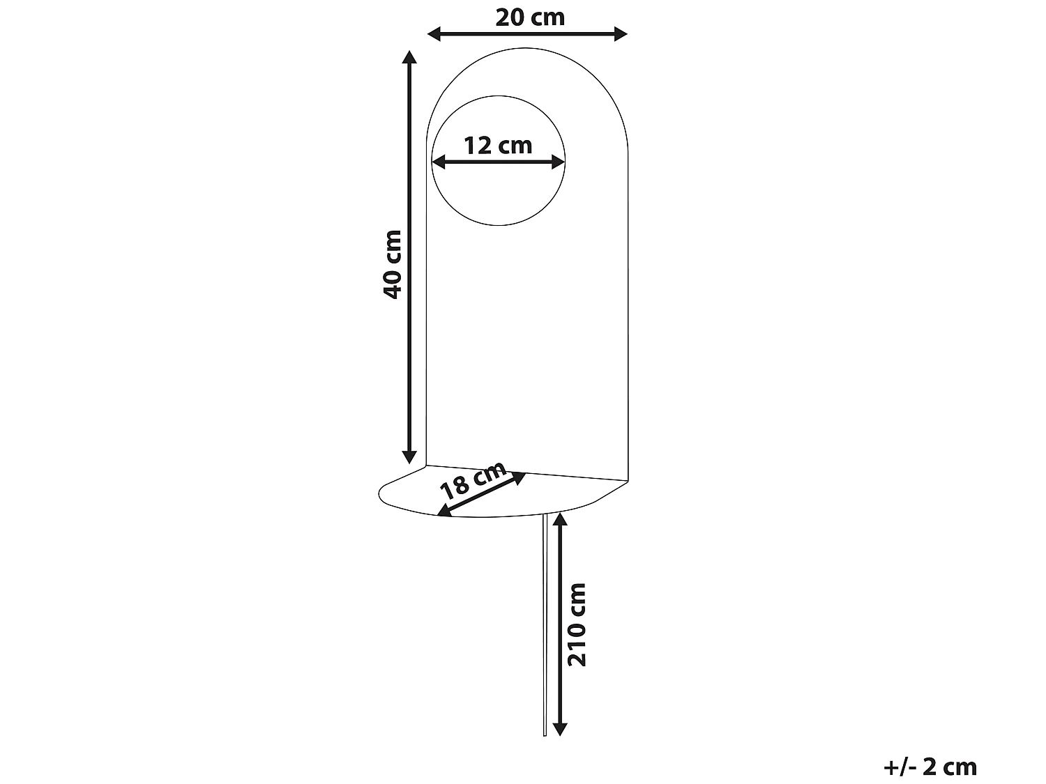 Candeeiros de parede MAPI Com prateleira Metal Cinzento grafite