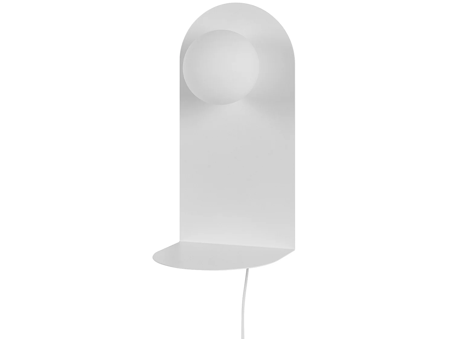 Wandlampe MAPI mit Ablage Metall Weiss
