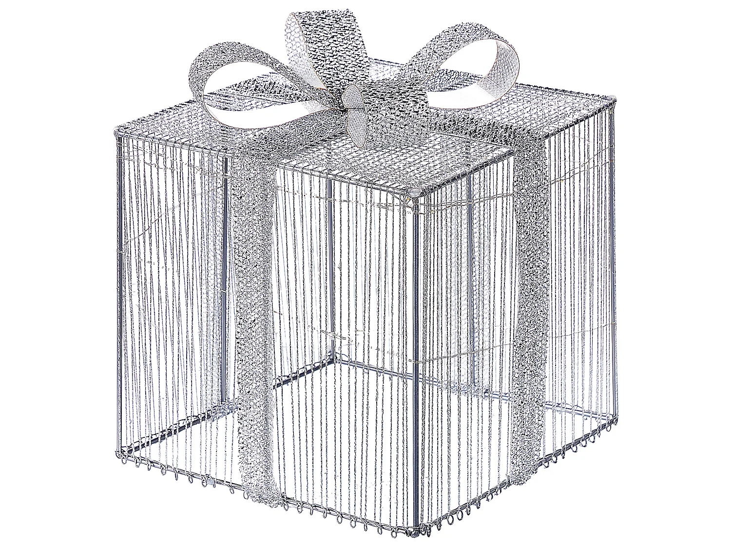 Outdoor Decoration LED ARNES Christmas Gifts 25/20/15 cm Silver