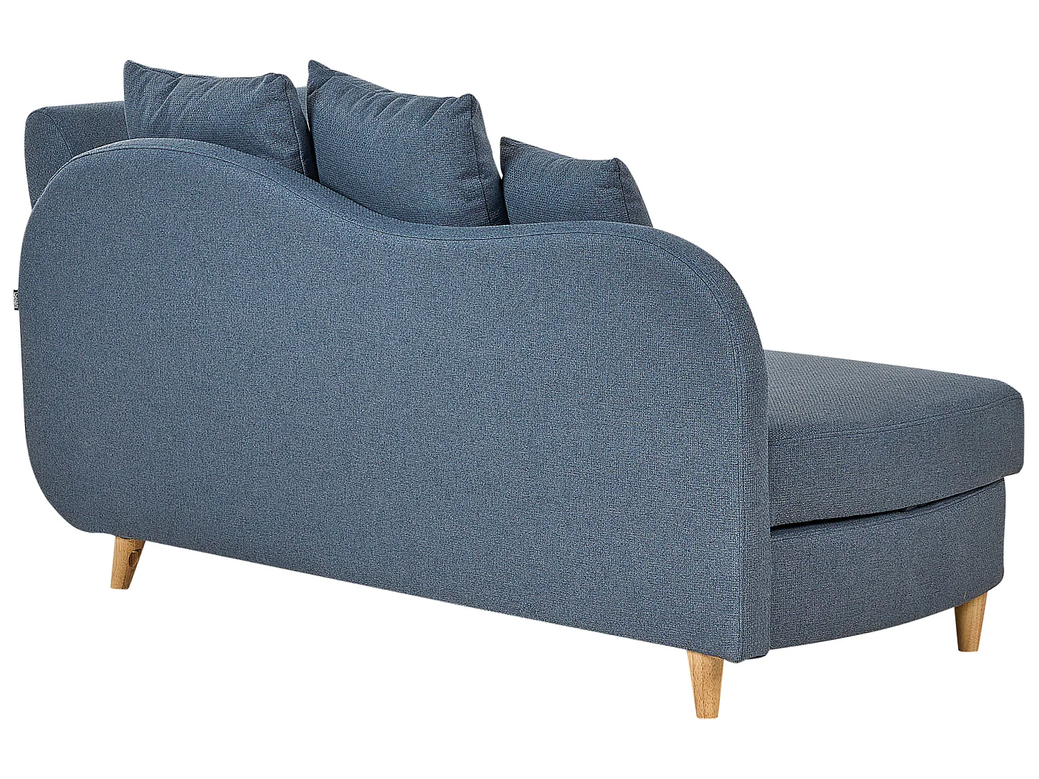 Rechtszijdige chaise longue MERI Kunstlinnen Donkerblauw met opbergruimte