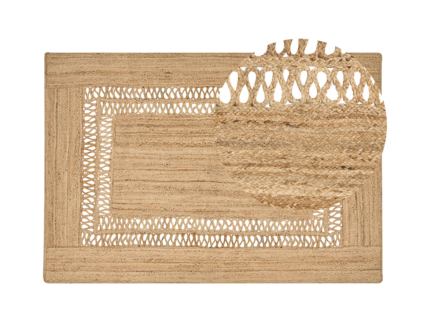 Dywan z juty 160 x 230 cm beżowy YENIKOY