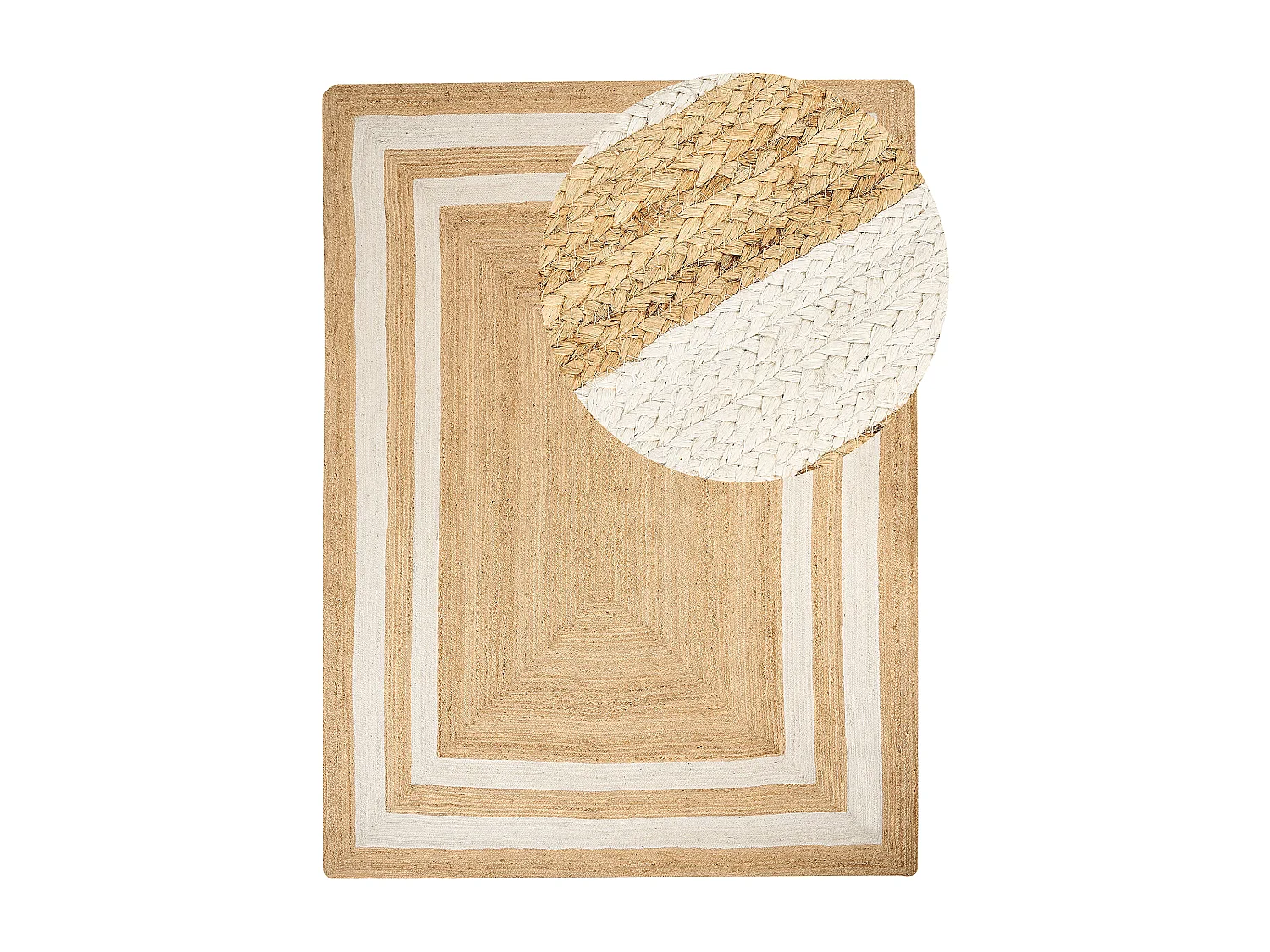 Teppich GEMEREK 300 x 400 cm Jute Beige