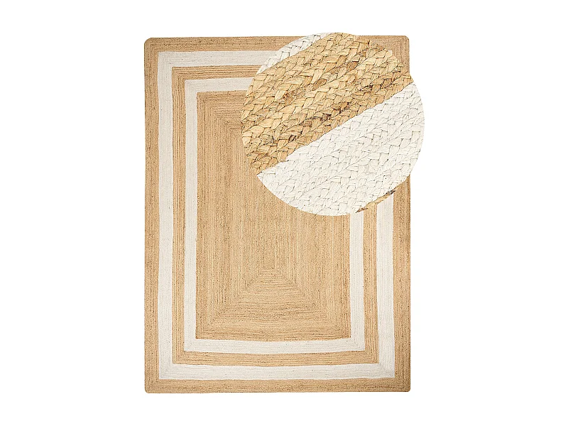 Teppich GEMEREK 300 x 400 cm Jute Beige