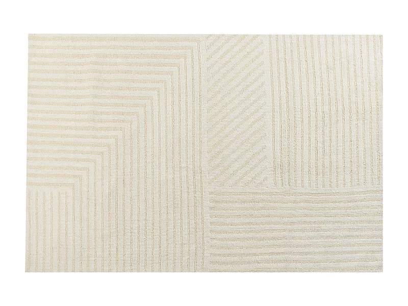 Teppich beige aus Wolle 200 x 300 cm gestreiftes Muster Abegum
