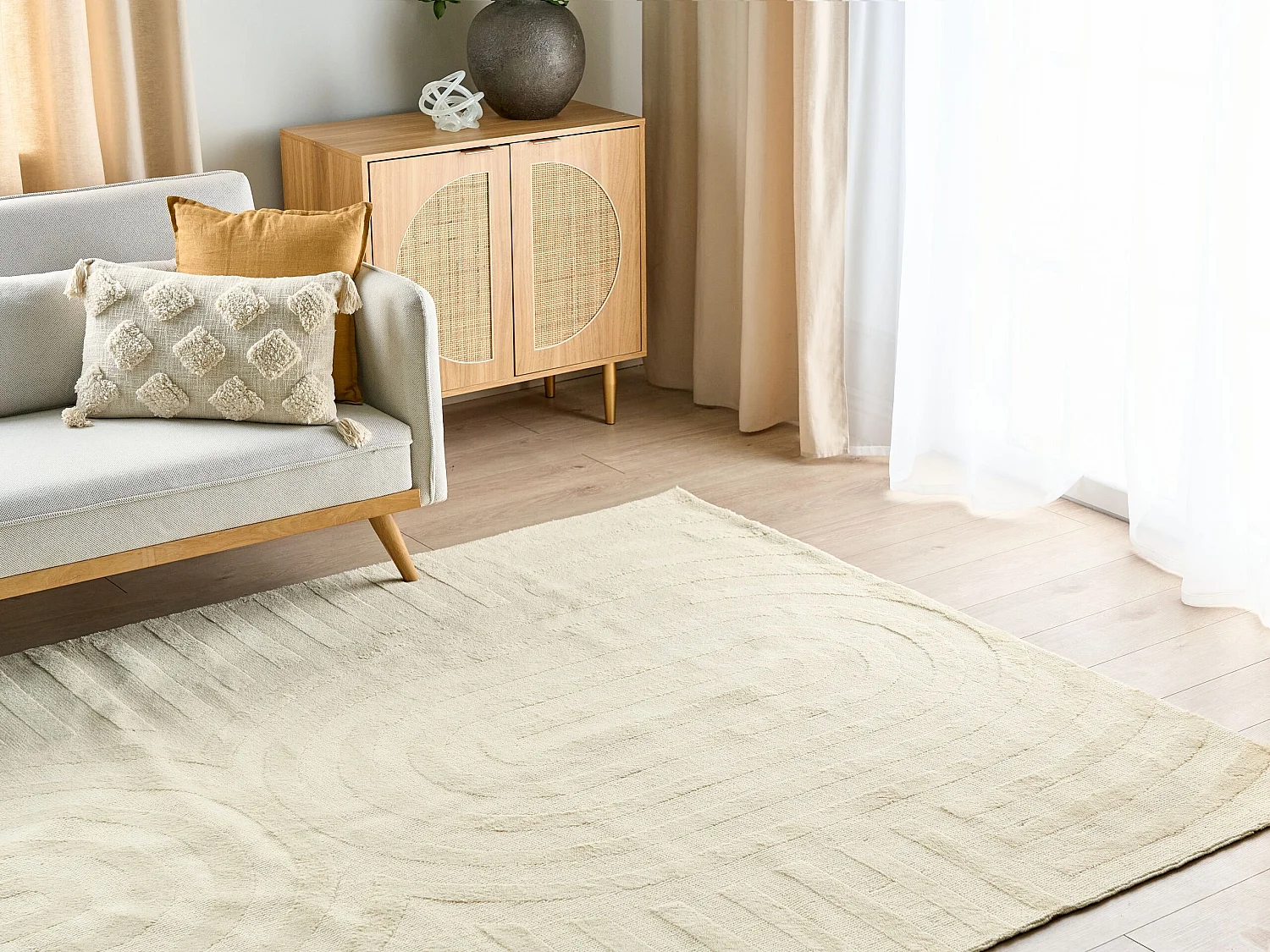 Tapis en laine beige 200 x 300 cm MASTUNG