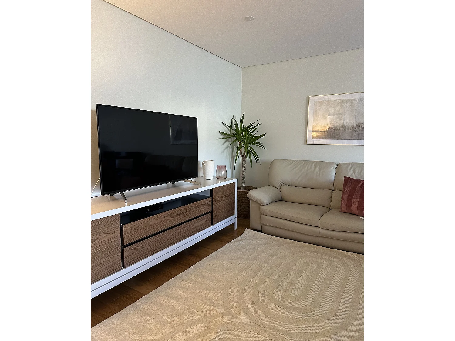 Teppich Wolle hellbeige 200 x 300 cm Streifenmuster MASTUNG