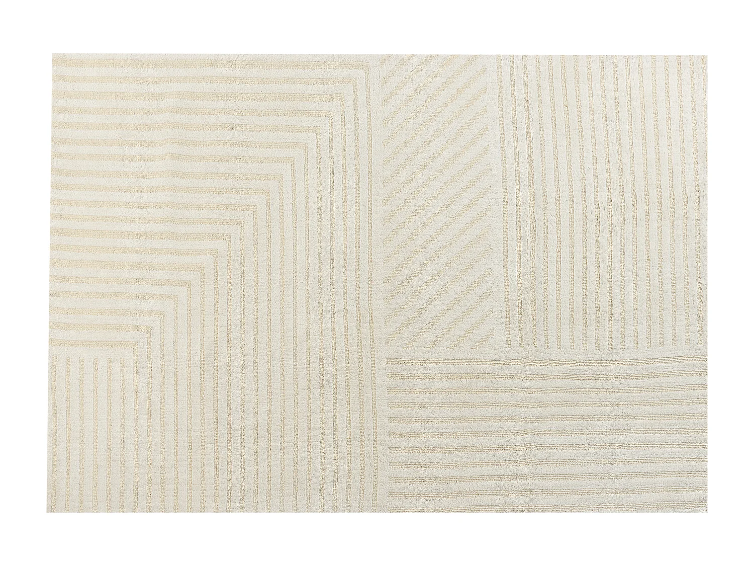 Vloerkleed wol beige 160 x 230 cm ABEGUM