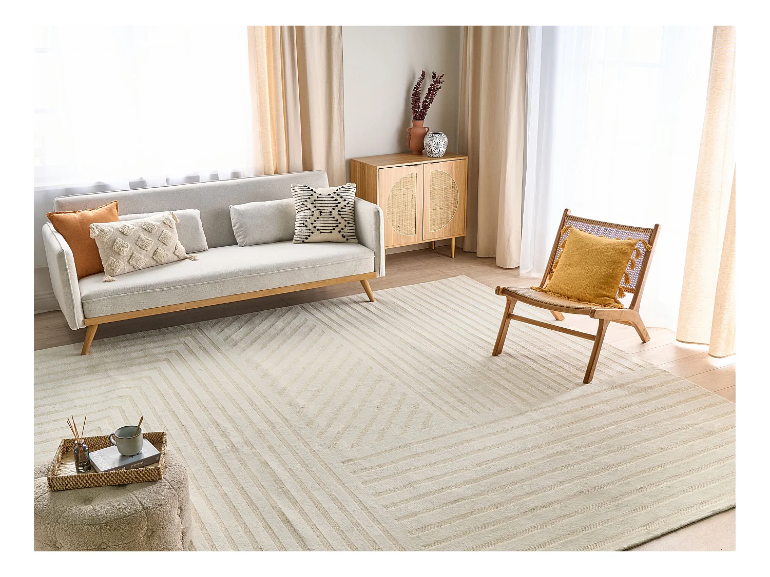 Tapis ABEGUM Beige 300 x 400 cm Laine