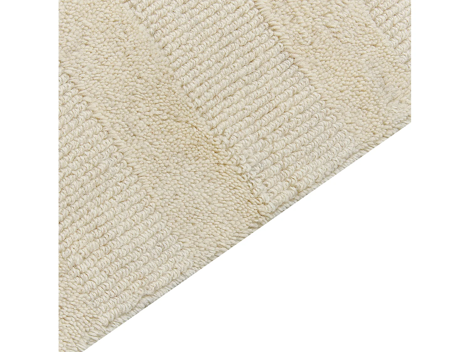 Teppich beige aus Wolle 300 x 400 cm gestreiftes Muster Mastung