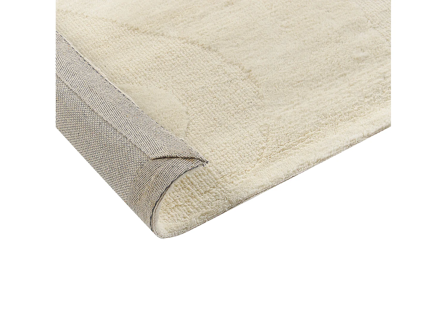 Teppich Wolle beige 300 x 400 cm abstraktes Muster SASNAK