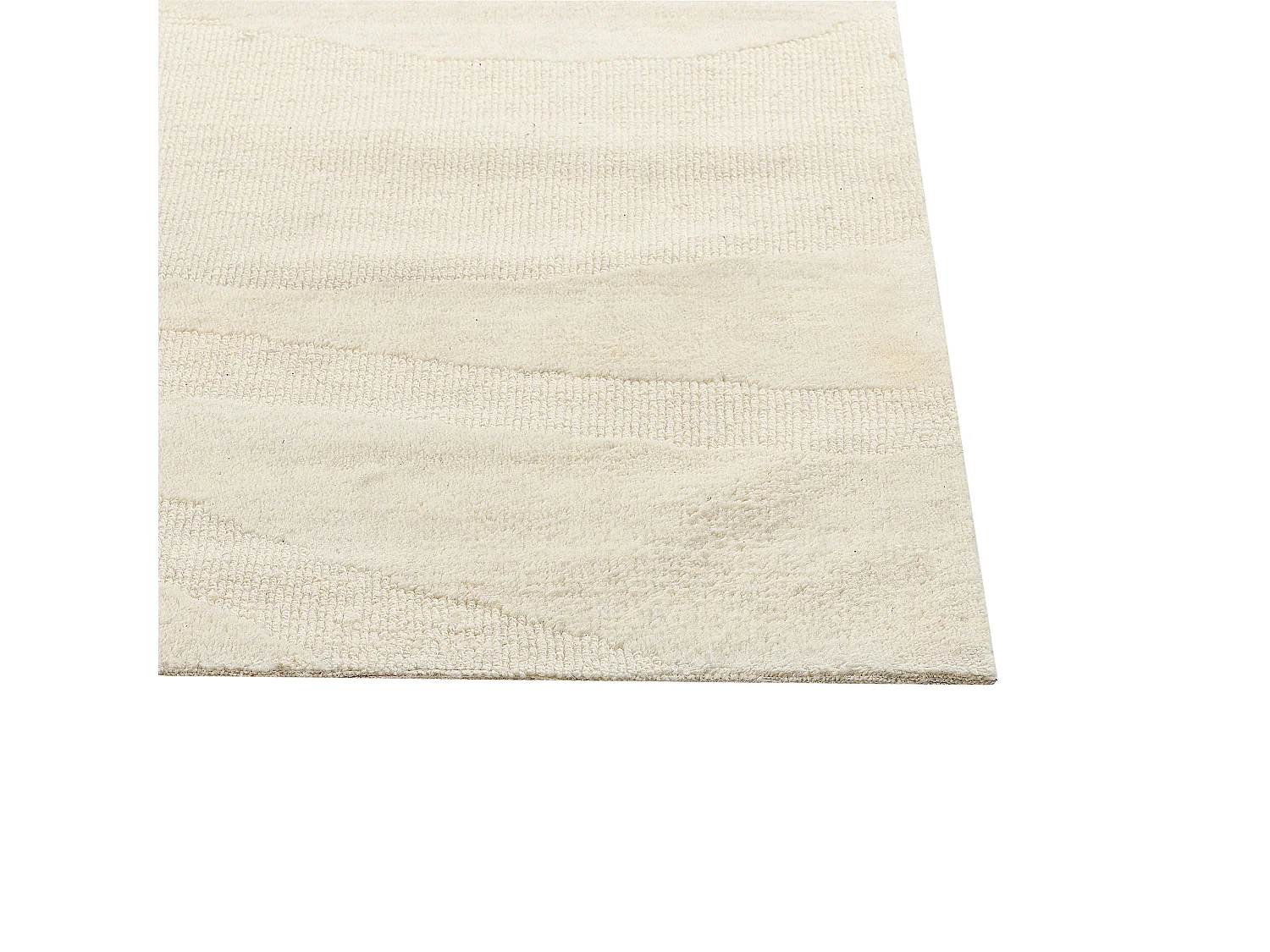 Teppich Wolle beige 300 x 400 cm abstraktes Muster SASNAK