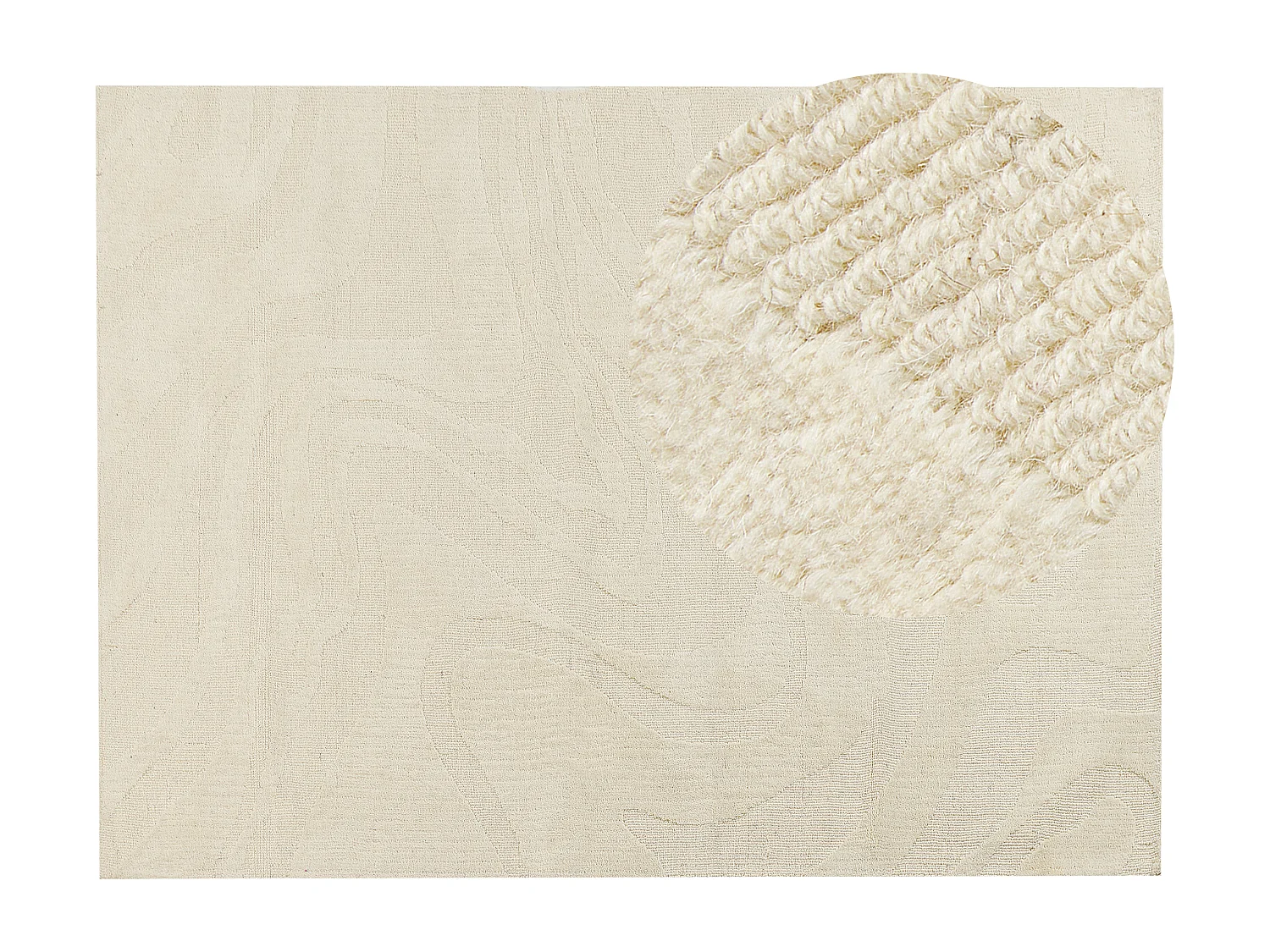 Vloerkleed wol beige 300 x 400 cm SASNAK
