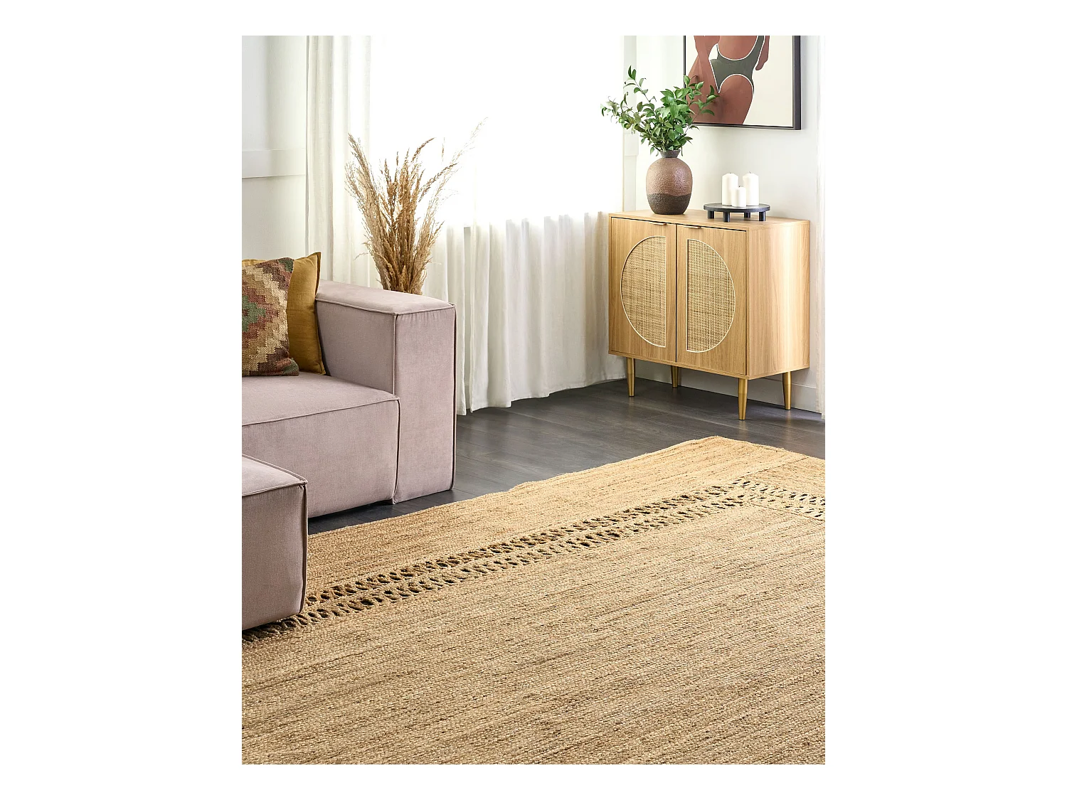 Tapis YENIKOY Beige 300 x 400 cm Jute