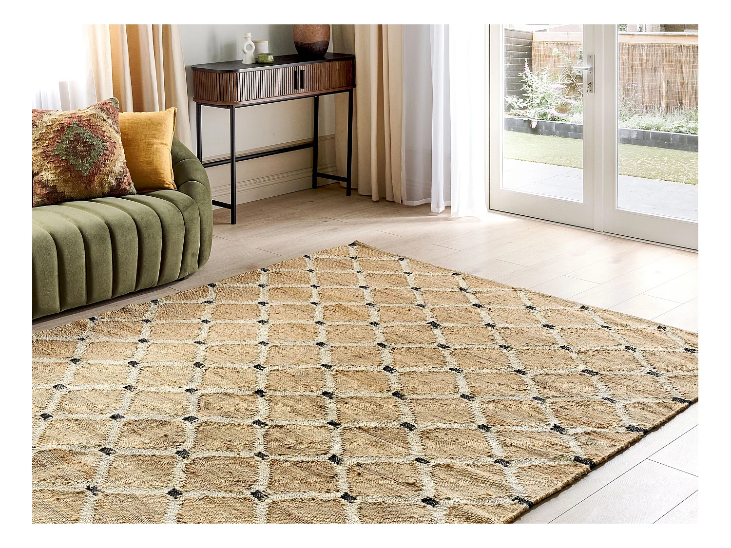 Vloerkleed KALEKOY 200 x 300 cm Jute Beige