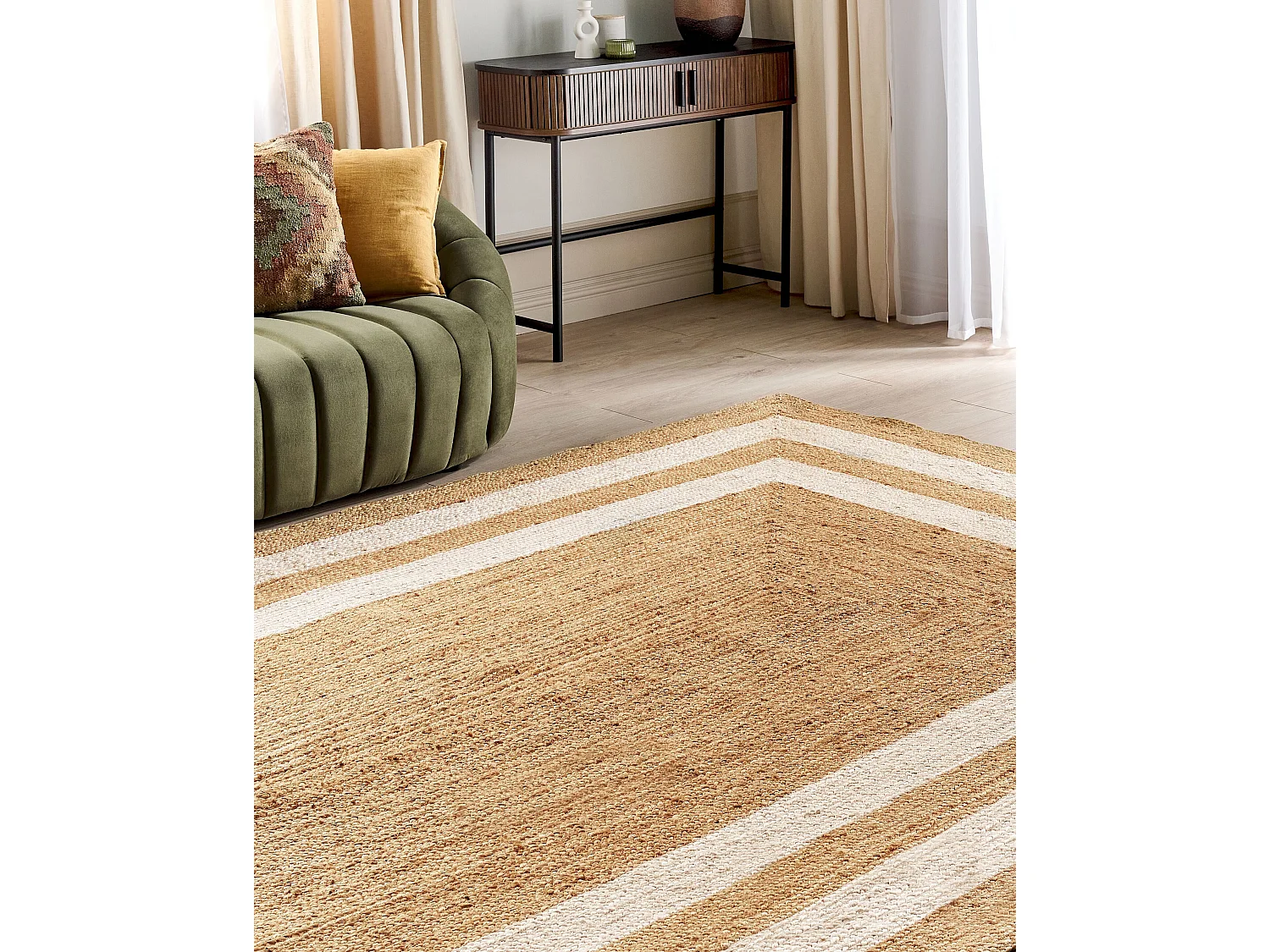 Teppich GEMEREK 160 x 230 cm Jute Beige