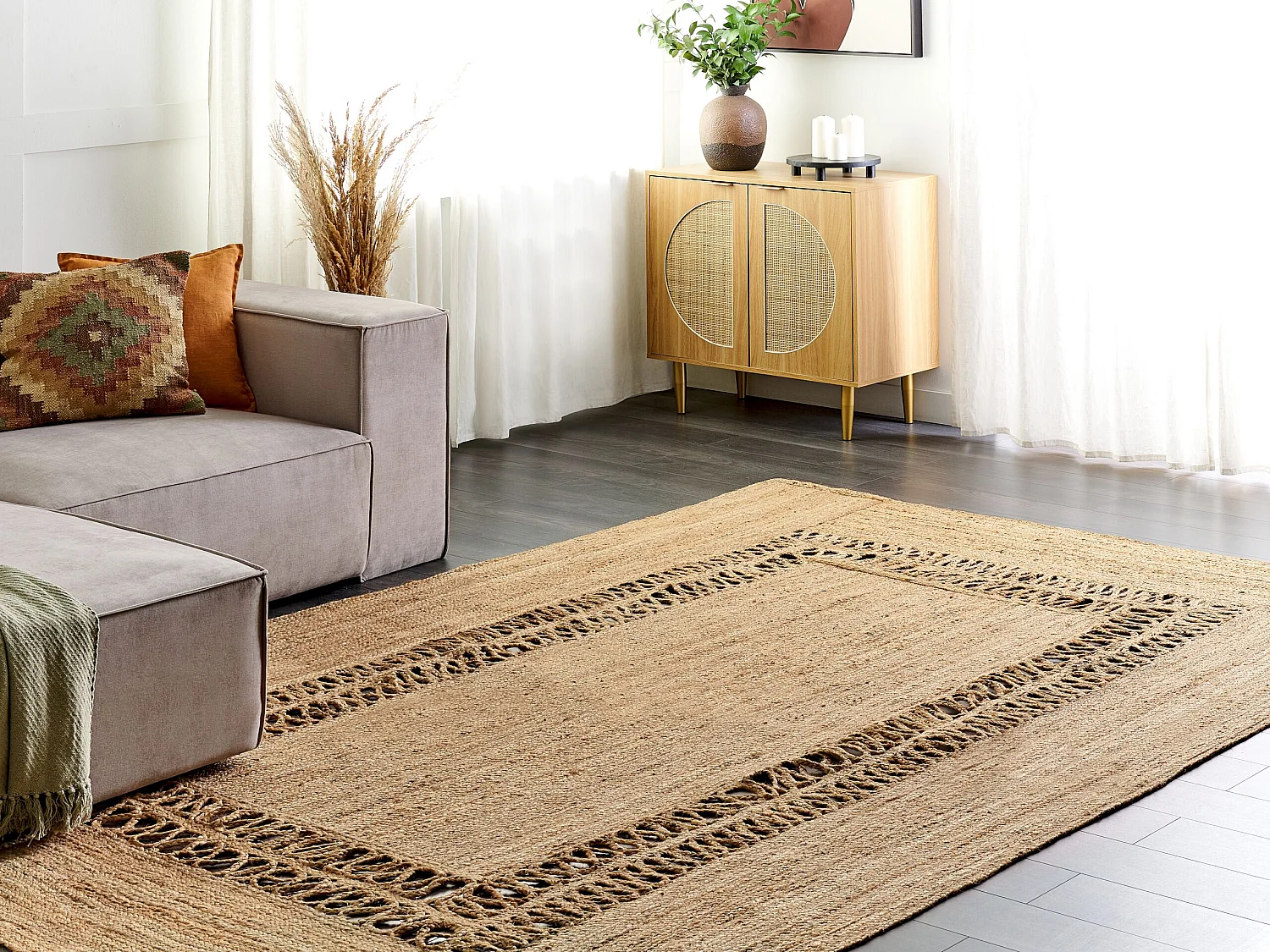 Teppich YENIKOY 200 x 300 cm Jute Beige