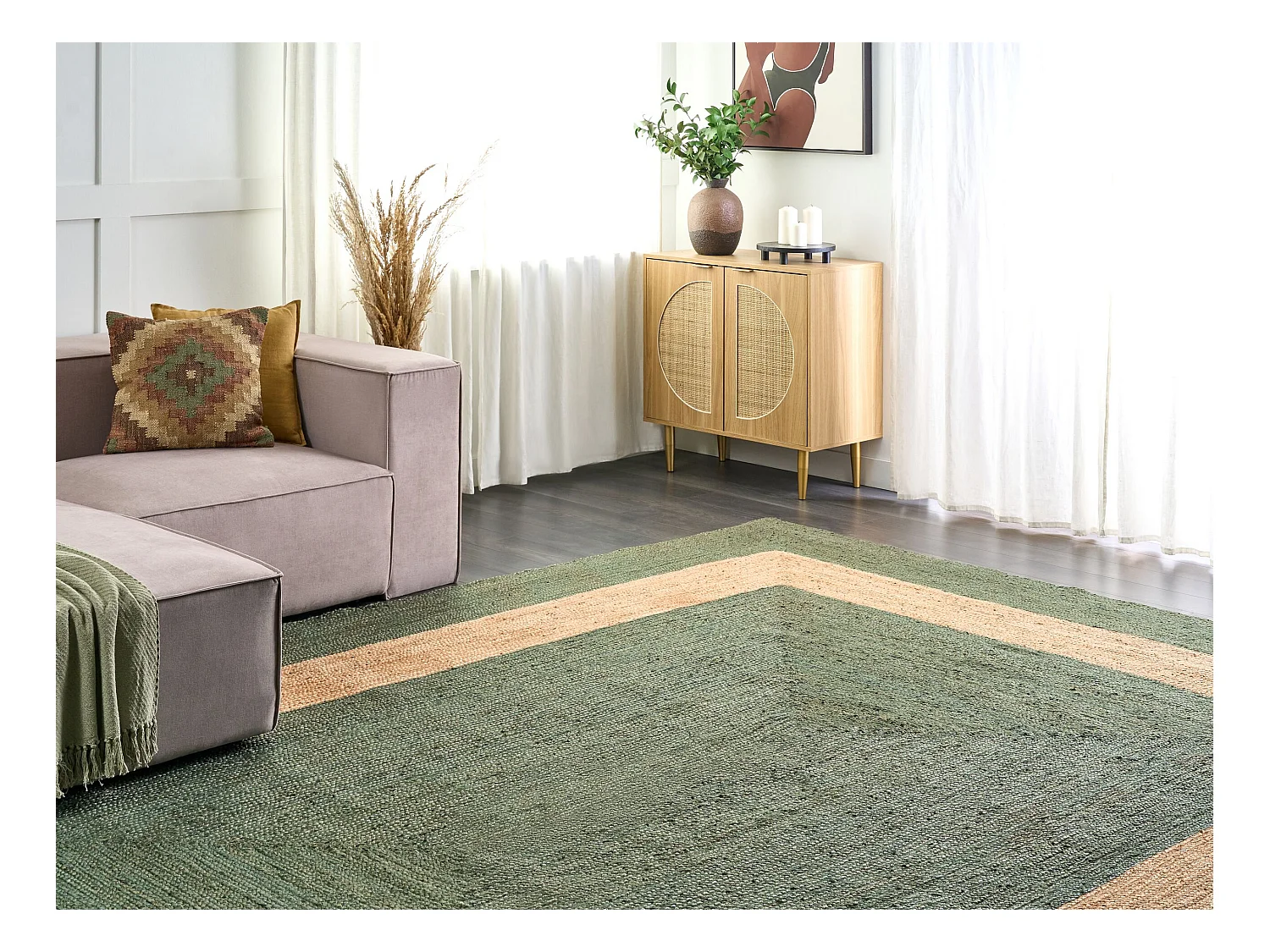 Tapis KARAKUYU Vert 300 x 400 cm Jute