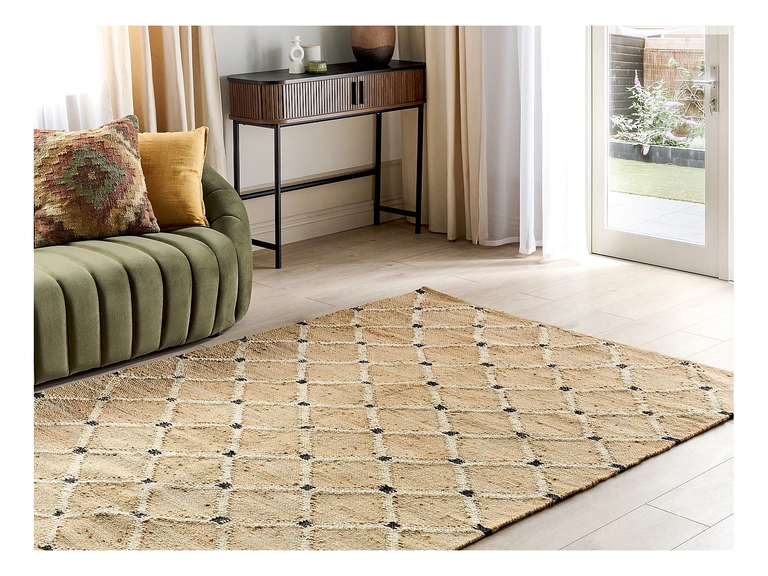 Vloerkleed KALEKOY 160 x 230 cm Jute Beige
