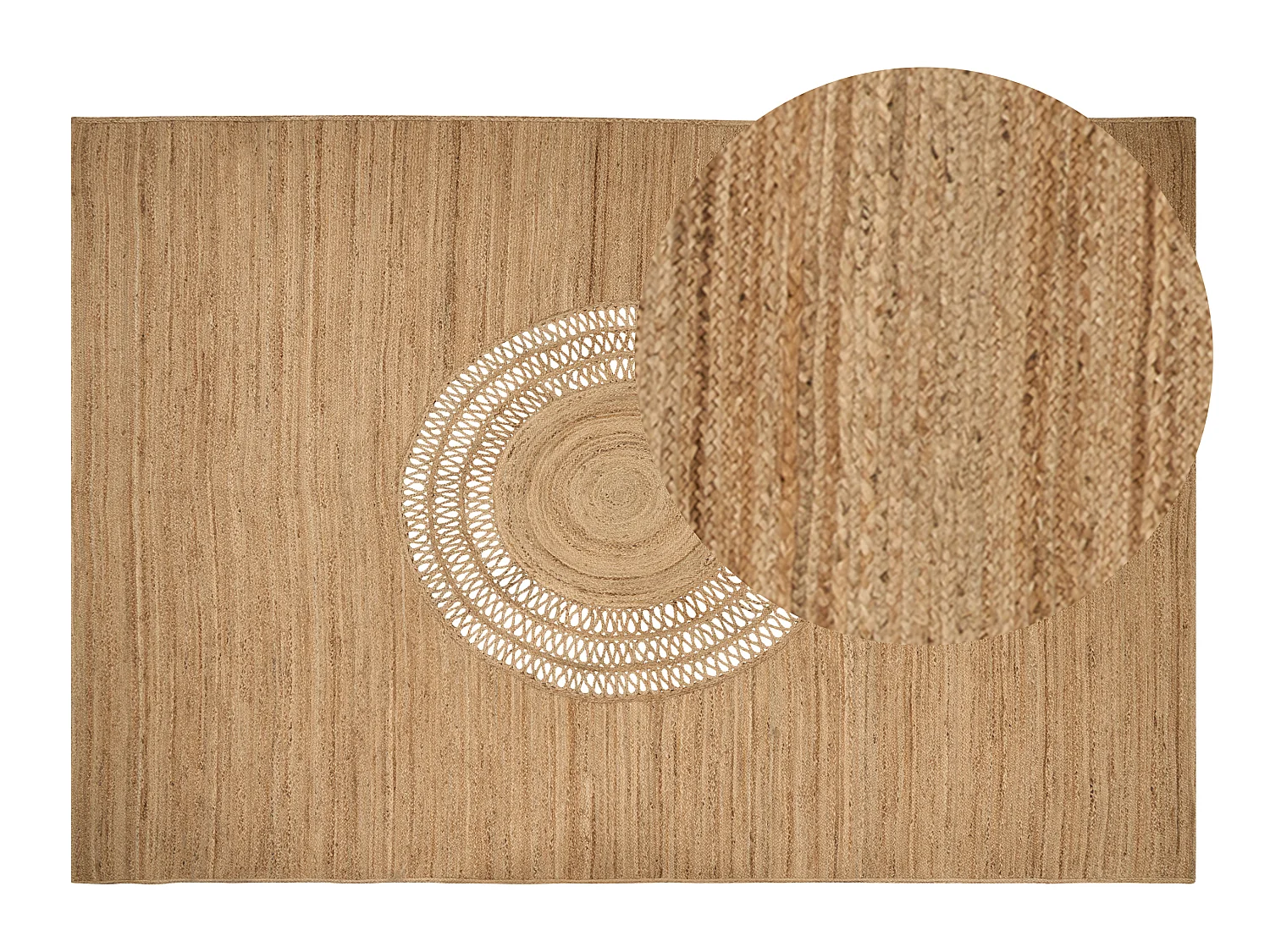 Tapis BOGAZOREN Beige 160 x 230 cm Jute