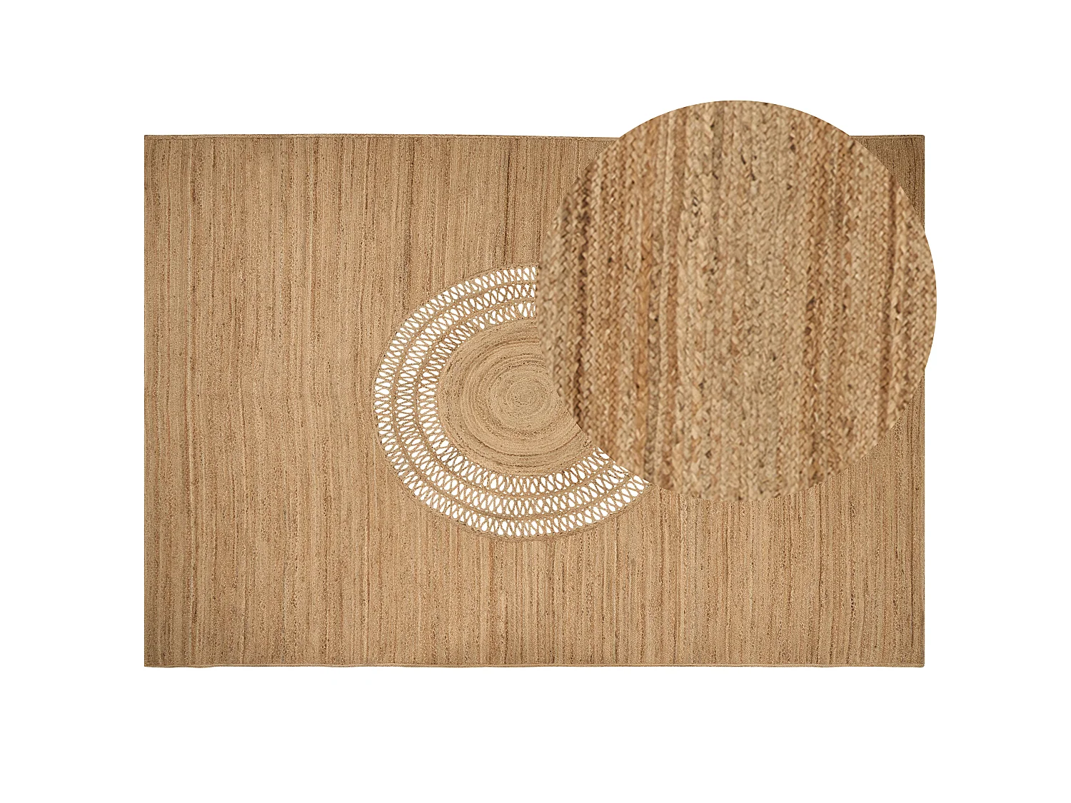 Teppich BOGAZOREN 160 x 230 cm Jute Beige