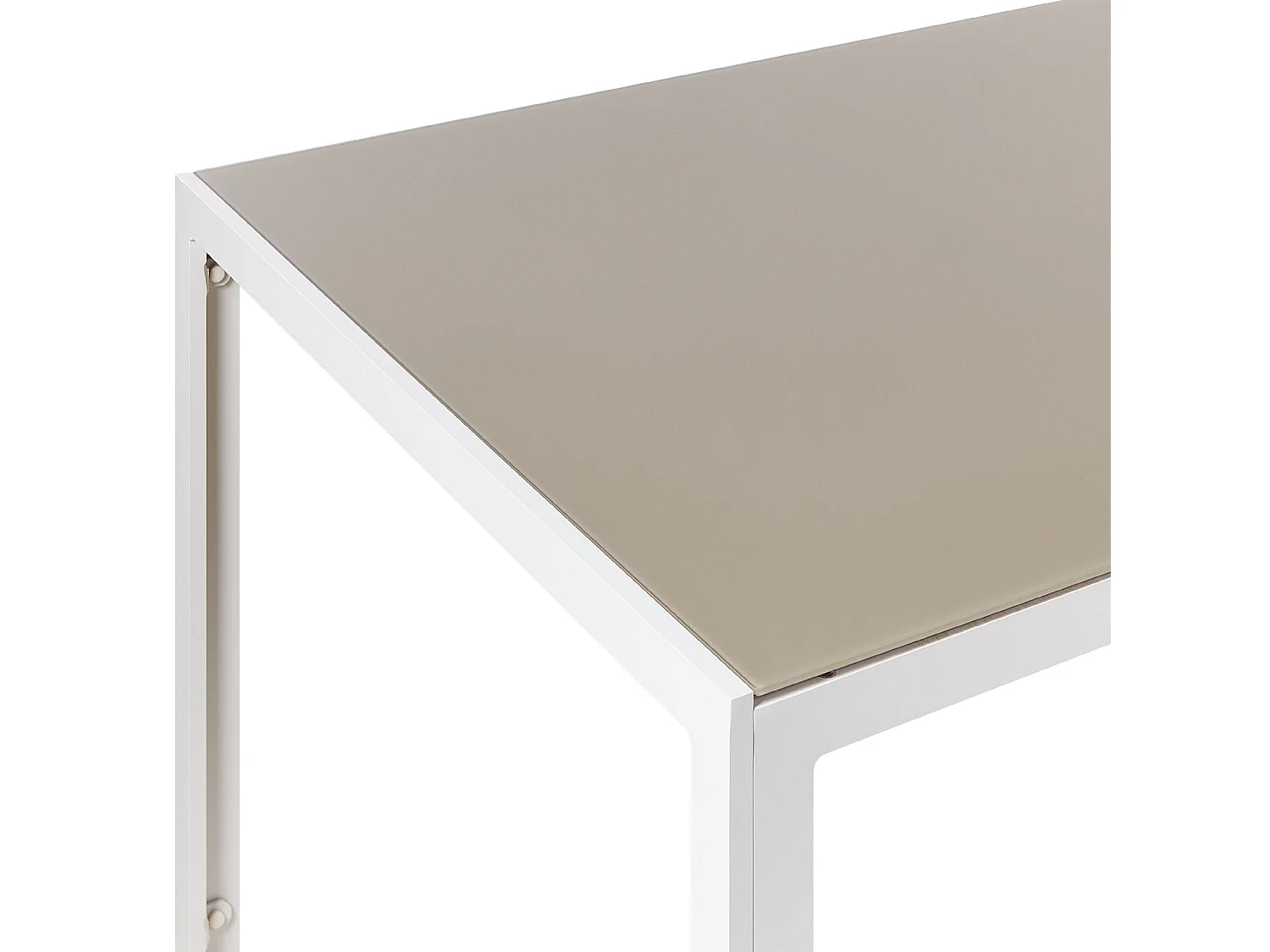 Mesa de refeição de jardim CATANIA 160 cm 91 cm Vidro Creme