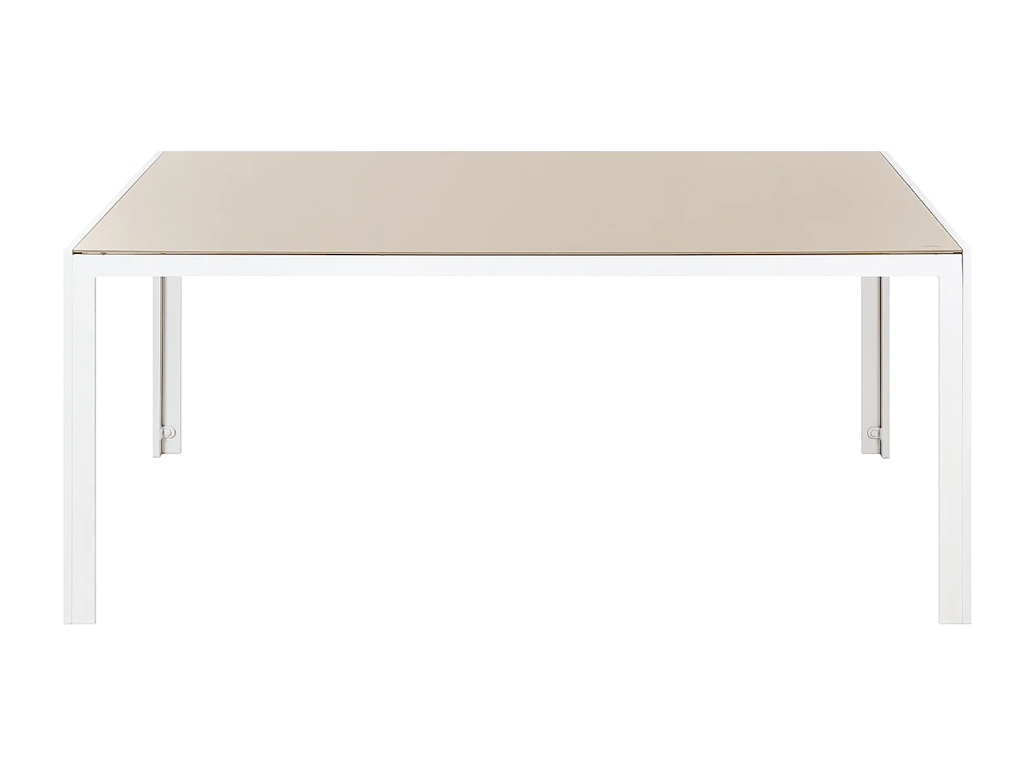 Mesa de refeição de jardim CATANIA 160 cm 91 cm Vidro Creme