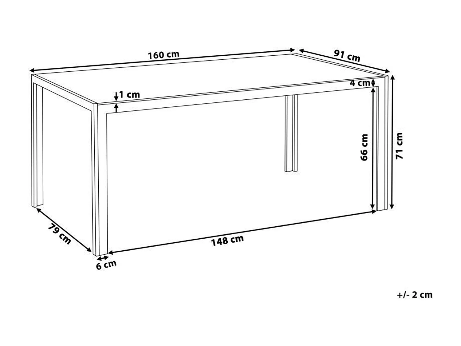 Gartentisch Esstisch Glas Beige für 6 Personen 160x90 cm Aluminium Weiß Catania