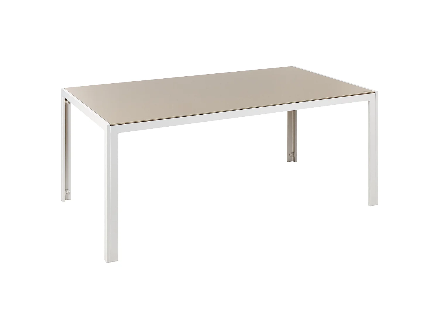 Tavolo da pranzo da giardino CATANIA 160 cm 91 cm Vetro Beige