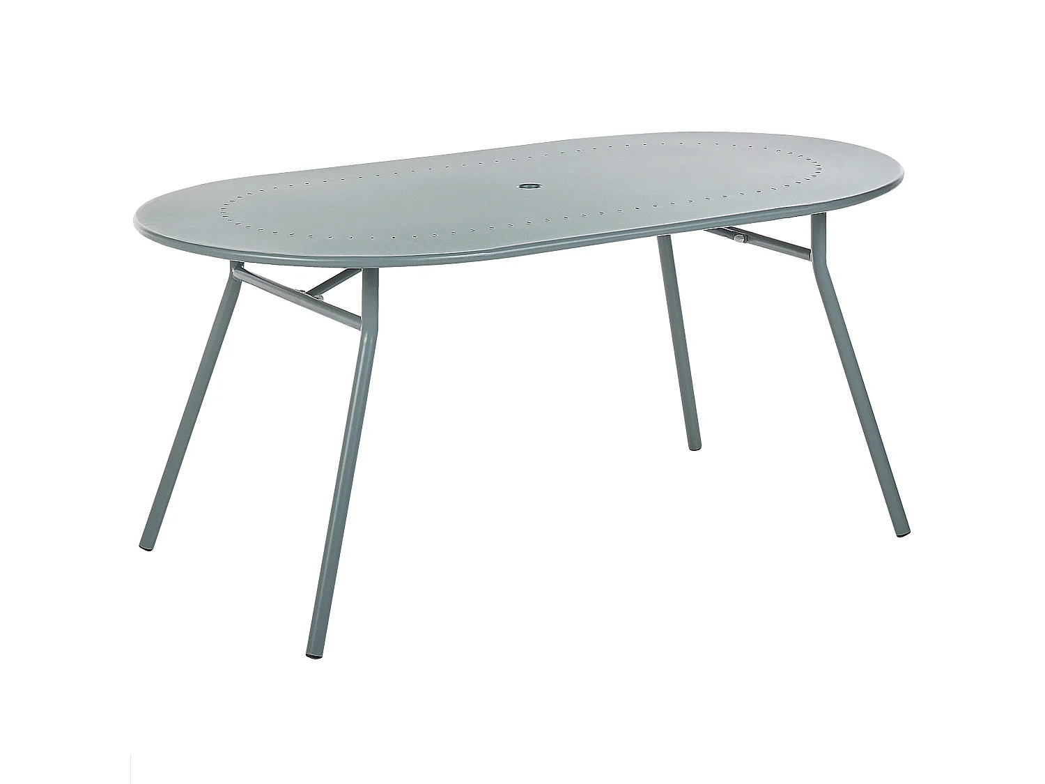 Tuinset 4-zitter CALVI Met parasol (16 opties) Metaal Lichtblauw